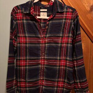 American Eagle Outfitters Red and Blue Plaid Shirt